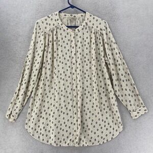 Lucky Brand Top Womens 1X Western Printed Flowy‎ Soft Southwestern Rayon Blouse